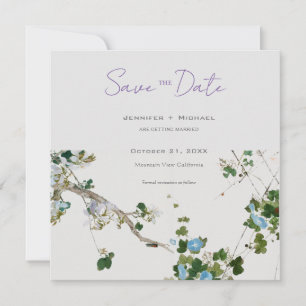 Anúncio Casamento Minimalista Caligrafia Floral 