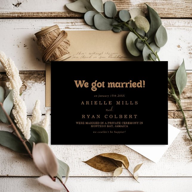 Anúncio Casamento Minimalista Clássico Ouro Preto (Criador carregado)