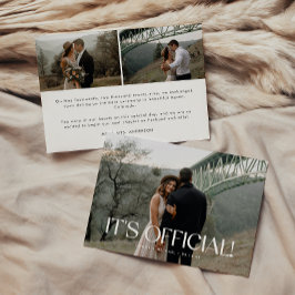 Anúncio Casamento Minimalista Moderno de 3 Fotos