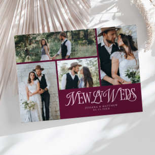 Anúncio Casamento Multifotográfico de Cranberry Newlyweds