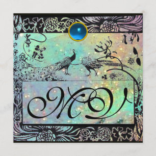 Anúncio CASAMENTO PÁSSAROS DE AMOR MONOGRAMA preto verde a