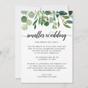 Anúncio Casamento Pequeno e Chic Redução de Planos Folhage