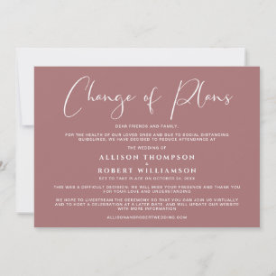 Anúncio Casamento Pequeno Mudança de Planos Marsala