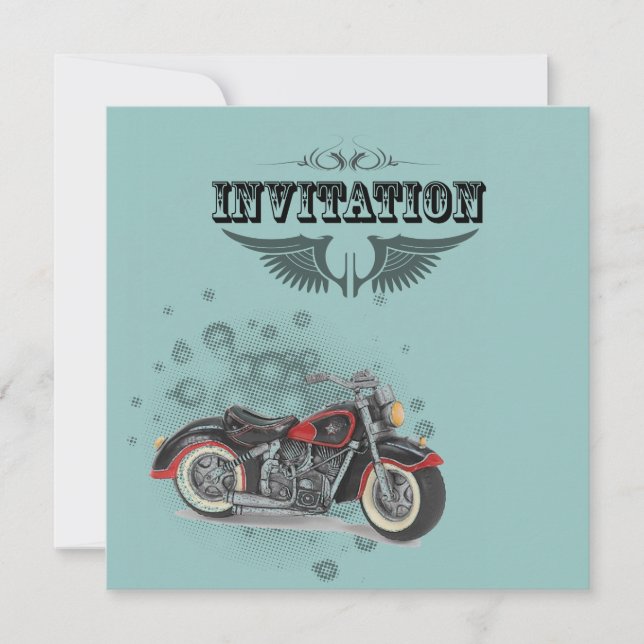 Anúncio Casamento Rustic grunge Motorcyle Biker (Frente)