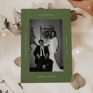 Anúncio Casamento Secreto "Acabamos de nos Casar" em Verde