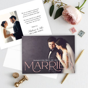 Anúncio Casamento Serifado Foto Romântico em Rosa Dourado