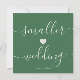 Anúncio Casamento Simples e Verde Chic Redução de Tamanho