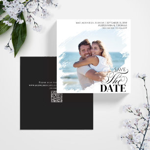 Anúncio Casamento Simples Foto Save the Date Personalizado