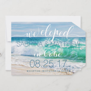 Anúncio Casamento Tropical com Ondas que se Quebram