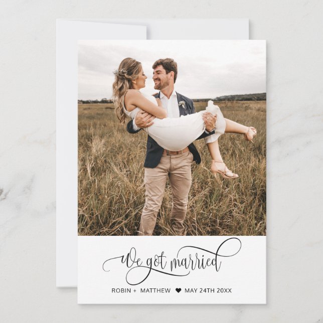 Anúncio Casamo-Nos, Casamento De Fotos Elegante (Frente)