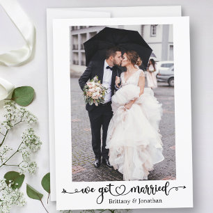 Anúncio Casamos com Calliografia Foto de Coração