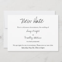 Anúncio casual de casamento adiado