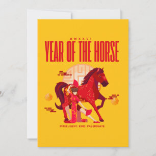Anúncio Cavalo de Ano Novo chinês 2026