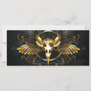 Anúncio Caveira de ouro sobre fundo preto