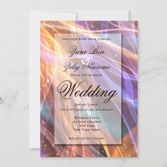 Anúncio Celebração de Brilho de Ano Novo  Casamento (Frente)