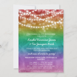 Anúncio Celebração de Elopamento com Luzes de Corda e Arco