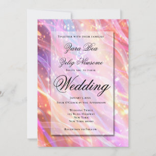 Anúncio Celebração de Luz de Brilho de Ano Novo Casamento