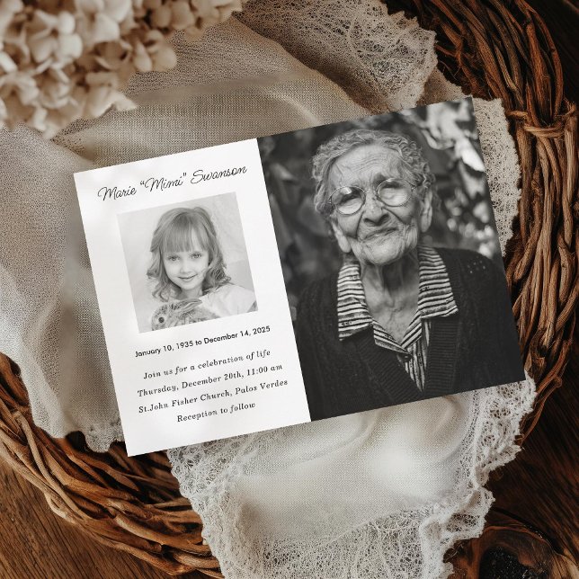 Anúncio Celebração do Serviço Memorial da Foto da Vida (Criador carregado)