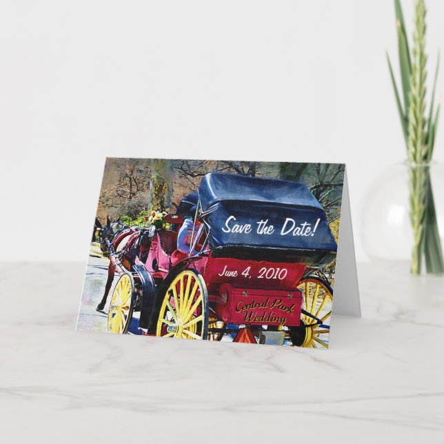Anúncio Central Park Wedding Save the Date Card (Frente)
