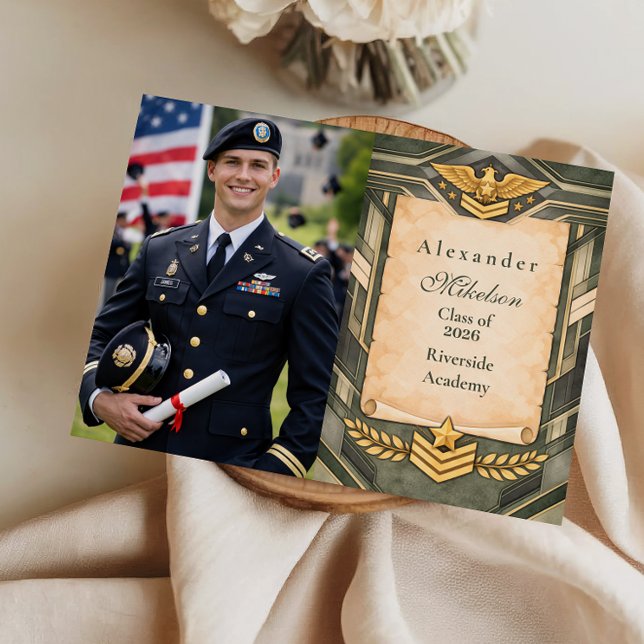 Anúncio Cerimônia de Formatura Militar Clássica (Criador carregado)