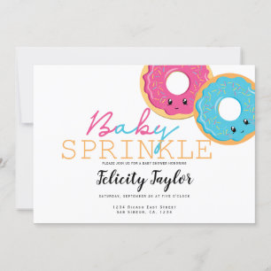 Anúncio Chá de fraldas de borrifar Rosquinha, gêmeos cor