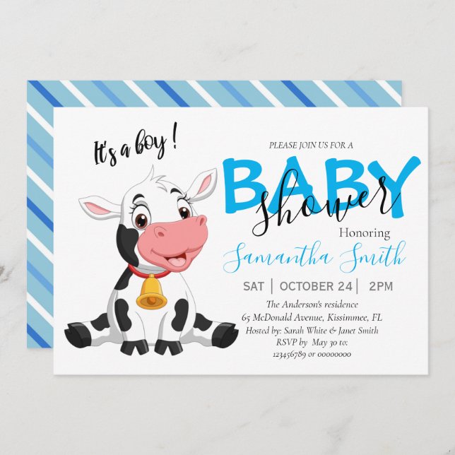 Anúncio Chá de fraldas de vaca (Frente/Verso)