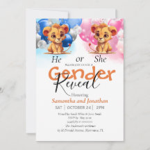 Chá de fraldas Gênero Revelar Azul e Rosa