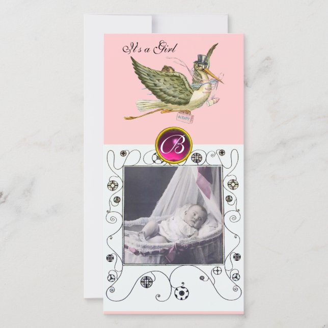 Anúncio CHÁ DE FRALDAS STORLS MONOGRAMA ruby white (Frente)