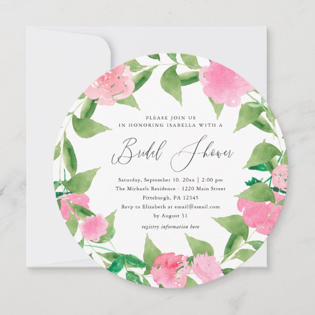 Anúncio Chá de panela Floral Simples e Chic (Frente)