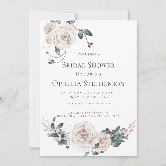 Anúncio Chá de panela | Rosa com pó de aquarela (Frente)