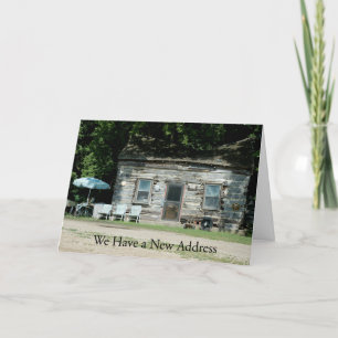 Anúncio Change of Address Card: Log Cabin