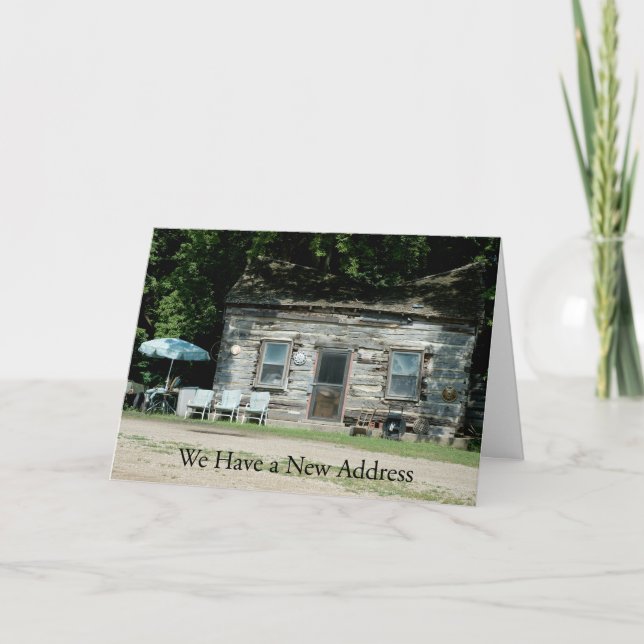 Anúncio Change of Address Card: Log Cabin (Frente)