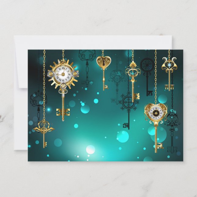 Anúncio Chaves de Esqueleto Anticas em Fundo Verde (Frente)