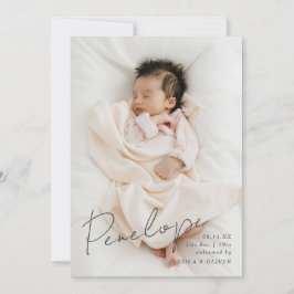 Anúncio Cheio sangrou o nome do bebê caligráfico moderno