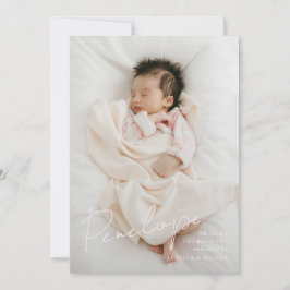 Anúncio Cheio sangrou o nome do bebê caligráfico moderno