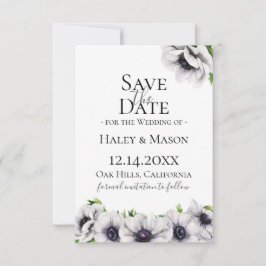 Anúncio Chic Anemone Floral Save The Date