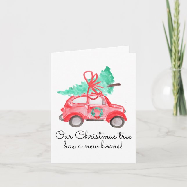 Anúncio Chic Christmas Tree Has A New Home Address Moving (Frente)