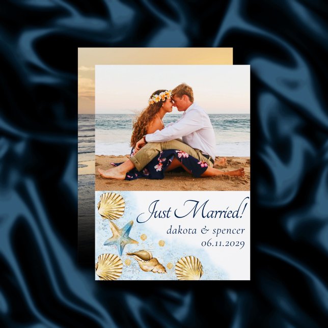 Anúncio Chic costal | Casamento de Foto de Recife de Coral (Criador carregado)