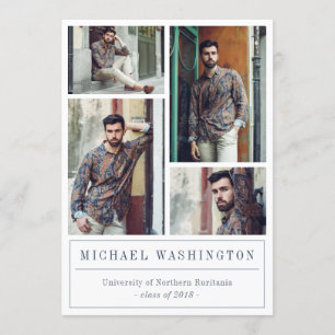 Anúncio Cinza e padrão de triângulo azul 4 graduação de fo