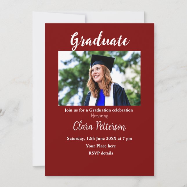 Anúncio classe branca negra clássica adiciona graduação de (Frente)