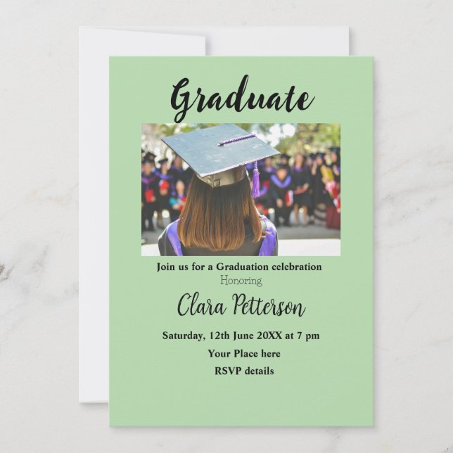 Anúncio classe branca negra clássica adiciona graduação de (Frente)