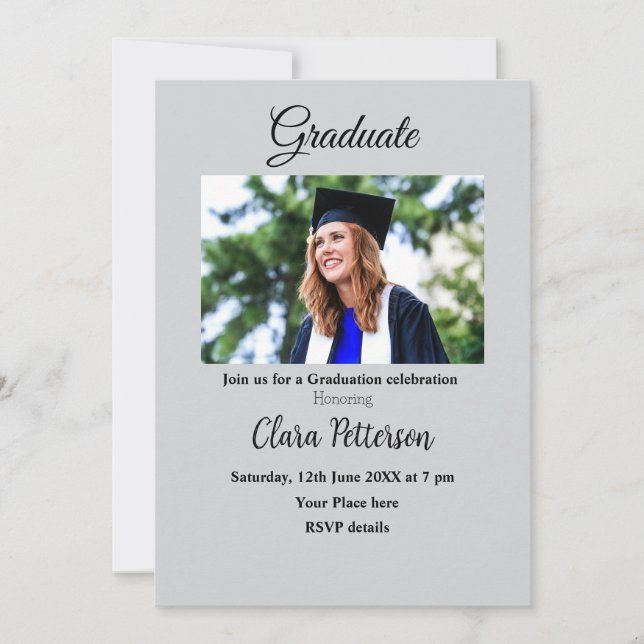 Anúncio classe branca negra clássica adiciona graduação de (Frente)