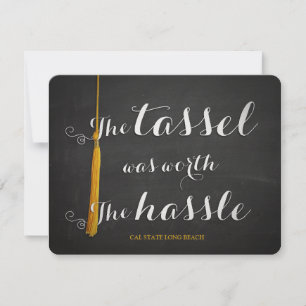 Anúncio Classe Chalkboard & Tassel de Graduação 2019