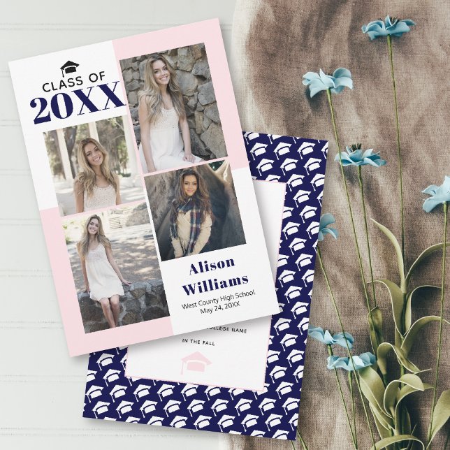 Anúncio Classe de 2025: quatro fotos em branco, graduação  (Criador carregado)