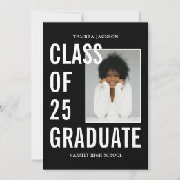 Anúncio Classe De 25 Graduação De Foto E Biografia Preta E