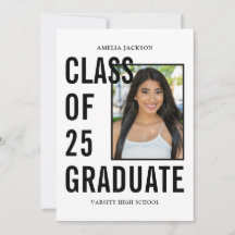Classe De 25 Graduação De Foto Preta E Branca