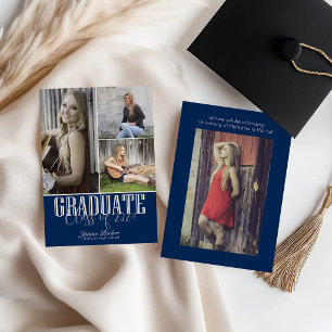 Anúncio Classe de Adição de Quatro Fotos Graduação Azul