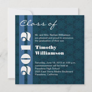 Anúncio Classe de Blue and White Change to Any Year (Mudan