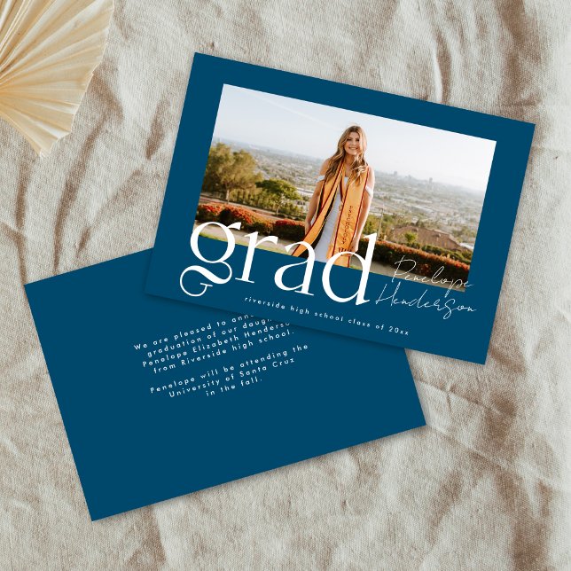 Anúncio Classe de Foto Azul Moderna de Graduação 2025 (Criador carregado)