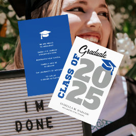 Anúncio Classe de Graduação de Cinzas e Azuis 2025